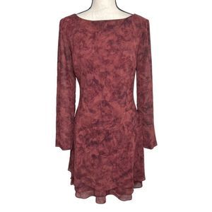 KAMISATO Red Long Sleeve Dress. Size 6